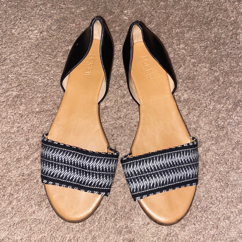 J Crew - Morgan Woven D’Orsay Peep Toe Flats